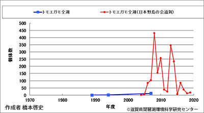 トモエガモ越冬数